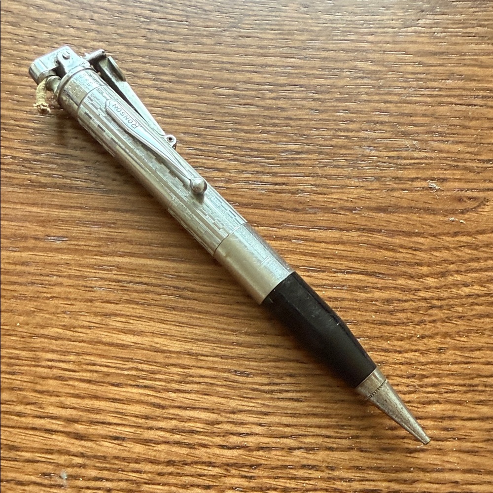 Ronson Vintage Penciliter - Chrome Plate & Black
